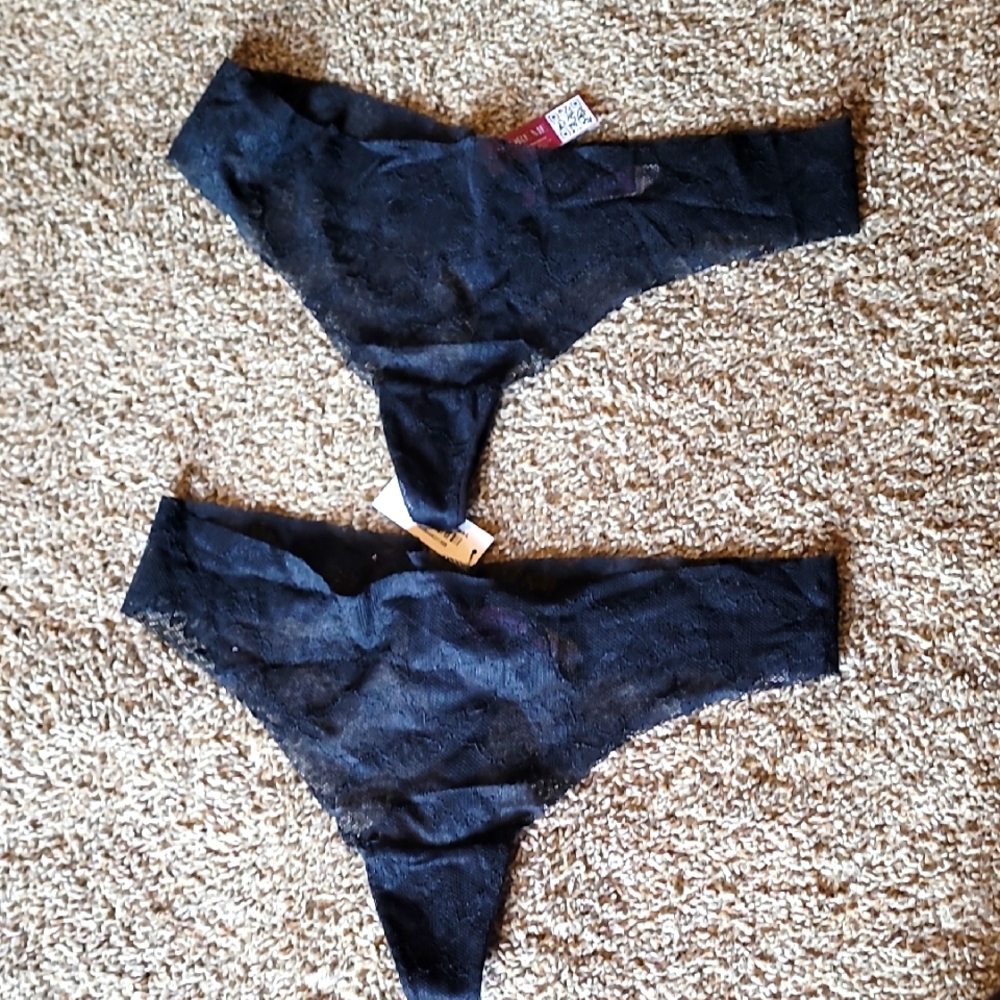 Black Lace Thong Set. Never Worn!
